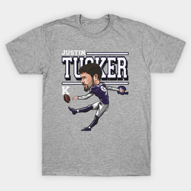 Justin Tucker Baltimore Cartoon T-Shirt by Buya_Hamkac